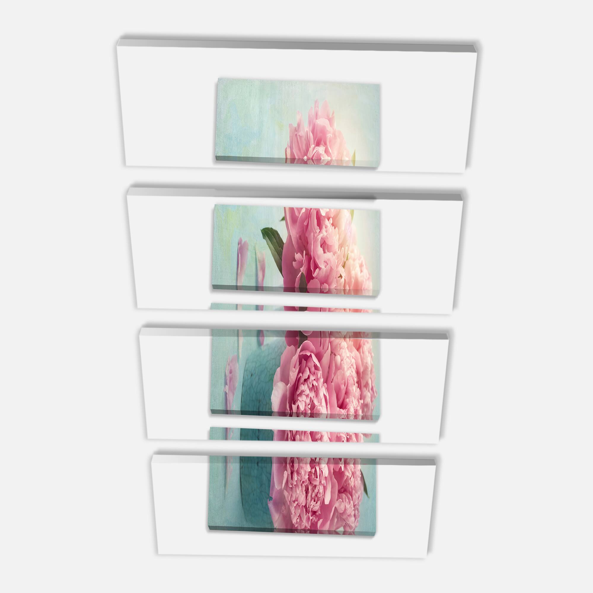 Designart - Pink Peony Flowers in Vase